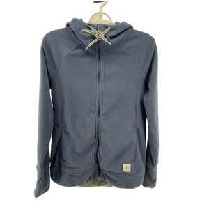 Outdoor Research Waffle Knit Full Zip Hoodie Jacket Women's XS‎ Slate Blue
